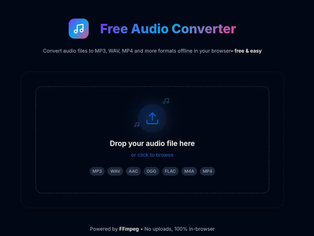 Free Audio Converter Tool
